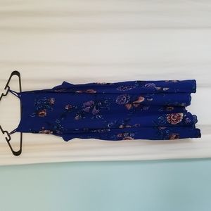 Royal blue floral dress